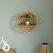 Vintiquewise Decorative Rattan Round Display Shelf With 2 Shelves for The Dining Room, Living Room, or Office. QI004514 - alternate 6